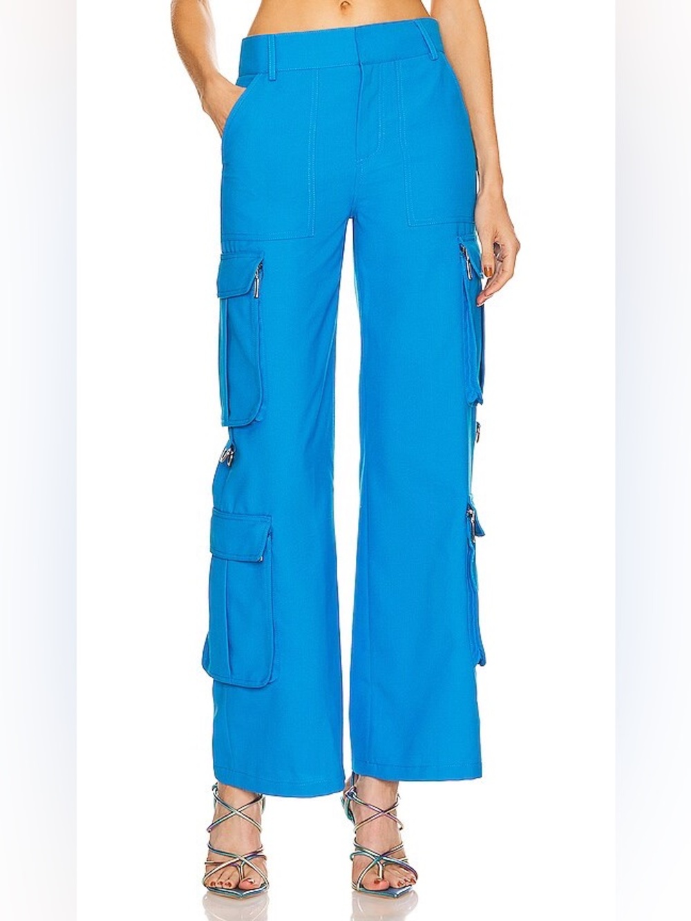 Dundas x Revolve Grace Pants in Turquoise Blue